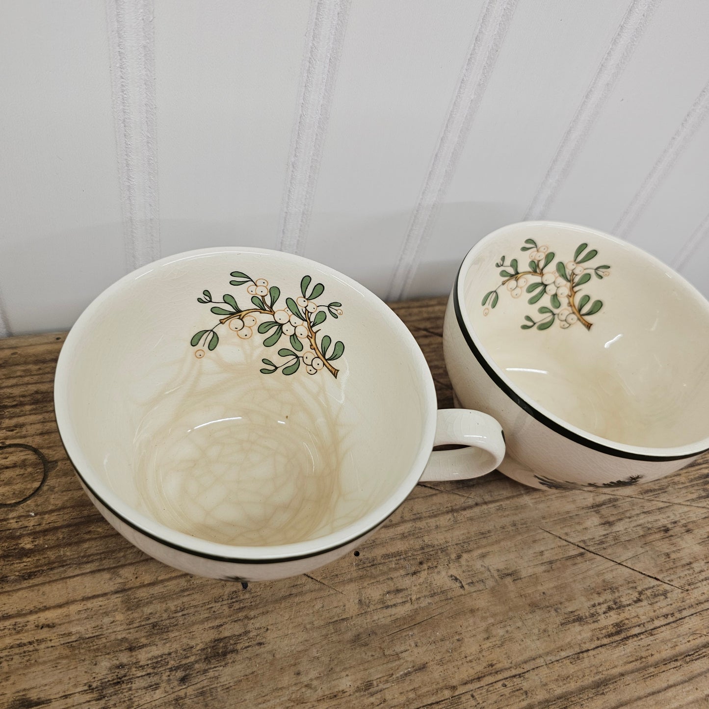 Cuthbertson Christmas tree teacups, england