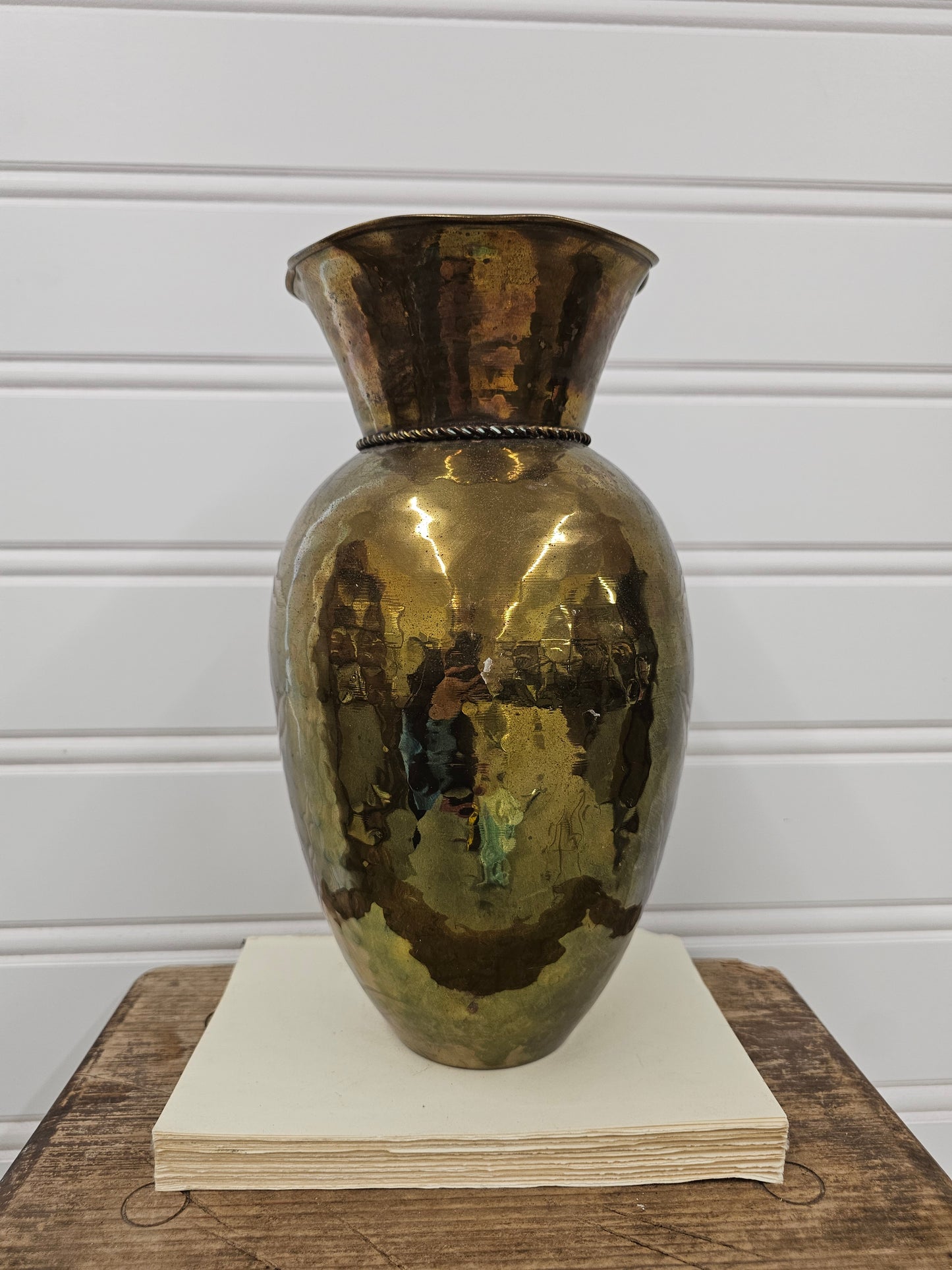 Large brass vase