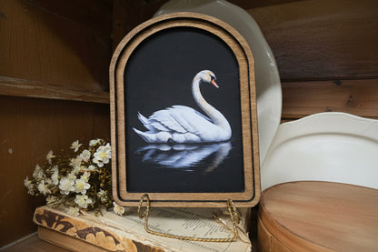 6 x 81' Arch Top Swan Framed Art