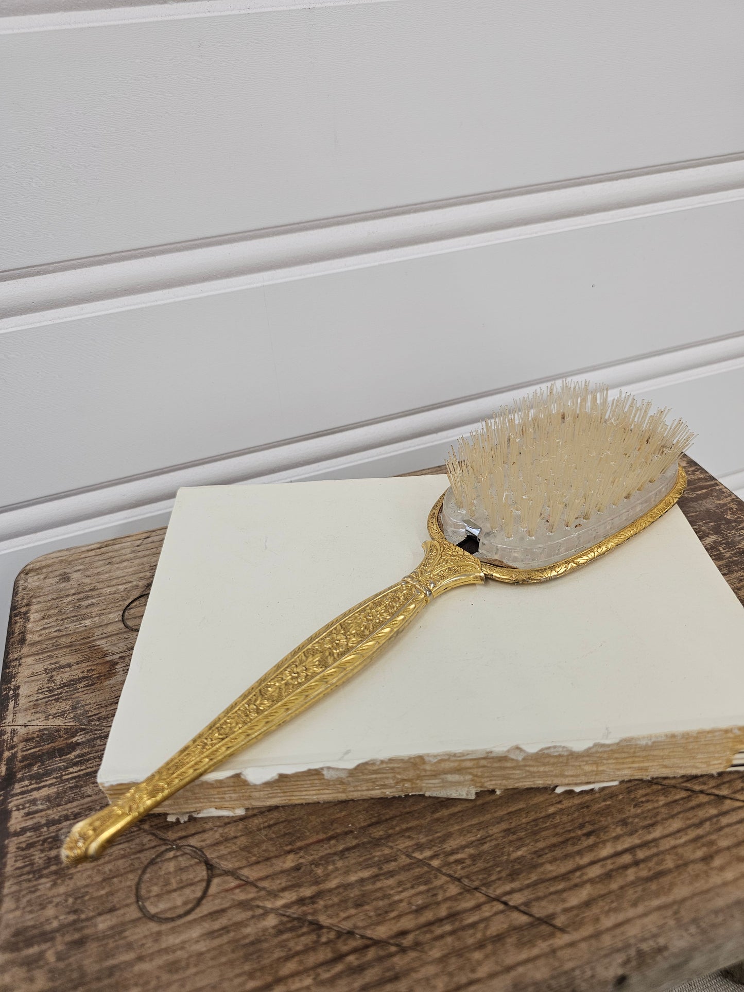 vintage gold brush