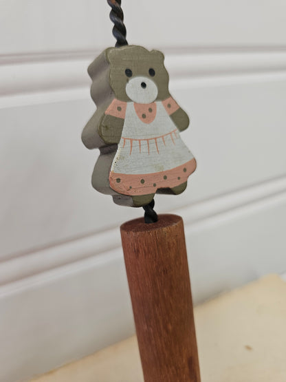 Metal & Wooden Bear Rug Beater