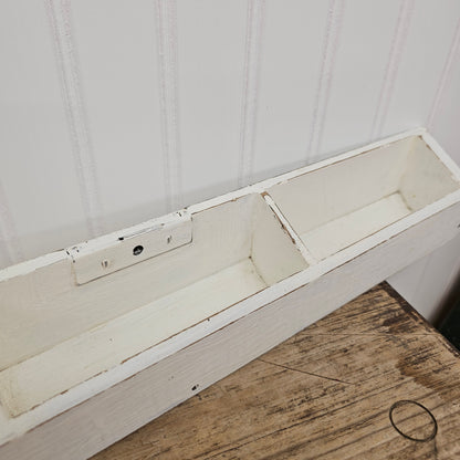 White wooden mini shelf