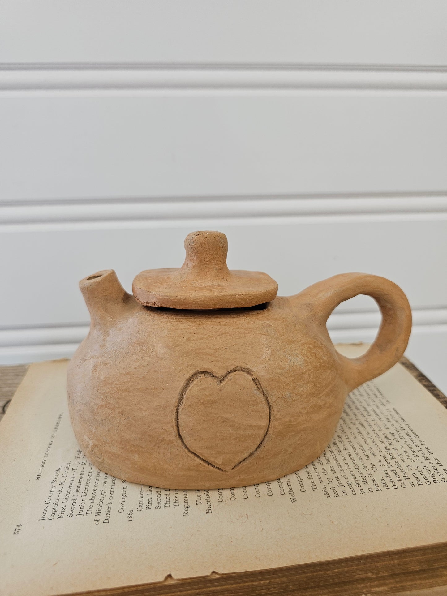 Handmade Heart Teapot with heart