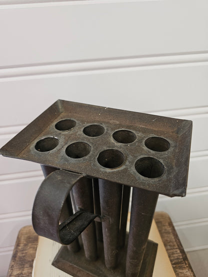 Antique 8 Tube Taper Candle Making Mold