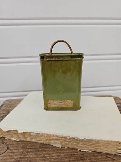 hand painted Tabacco tin