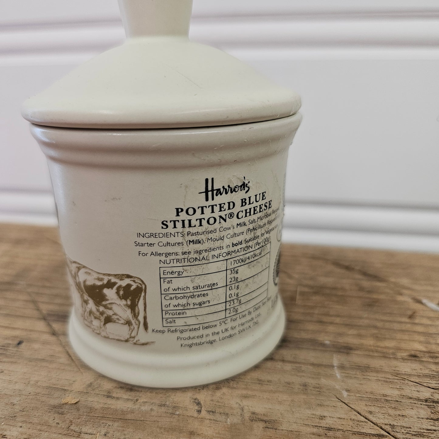 Harrods Potted Blue Stilton Cheese Container