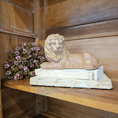 Hand painted Ceramic lion hobbyist piece