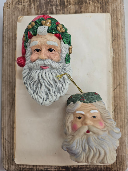 Set of 3 ceramic Santa Figurines