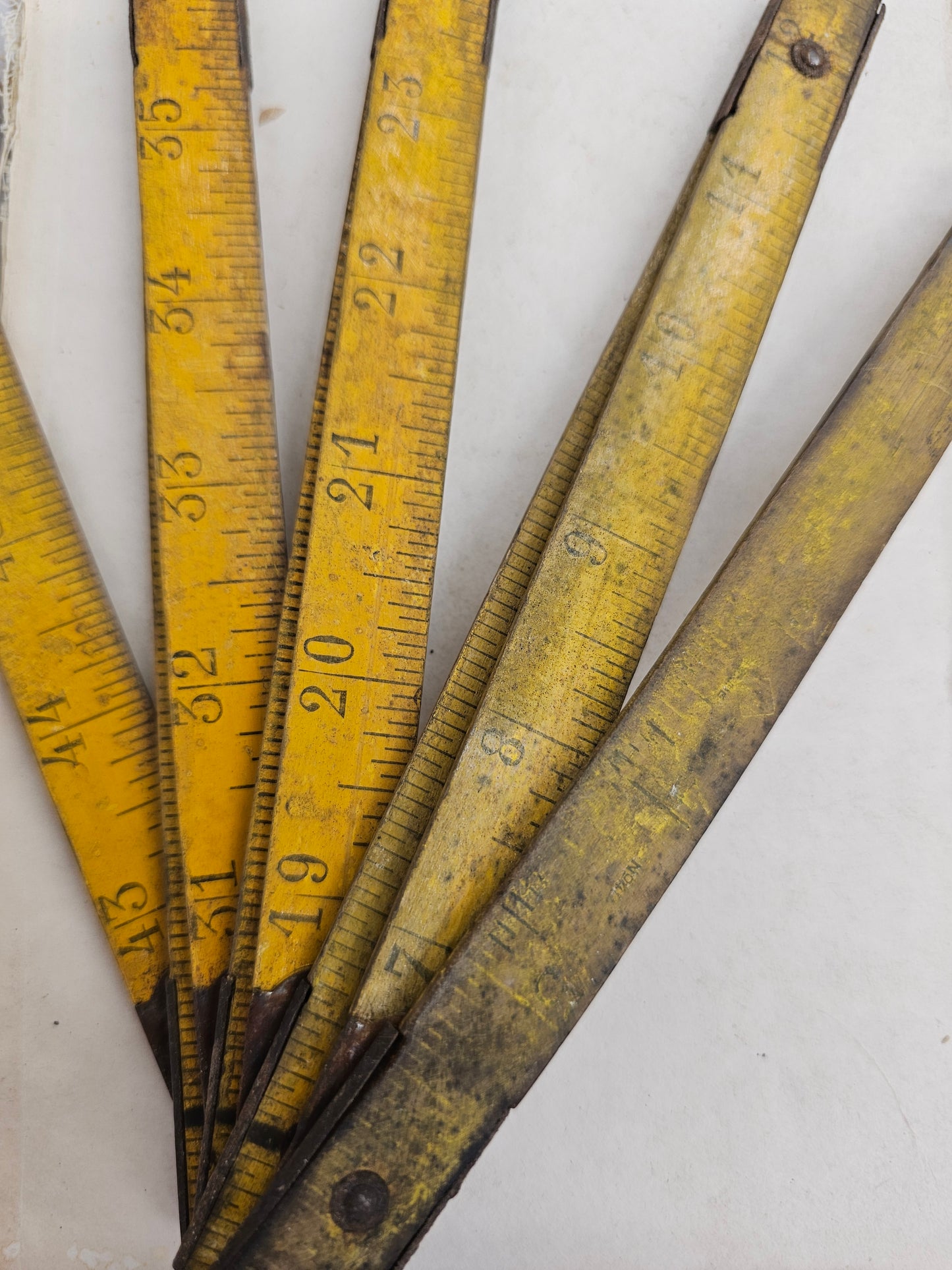 Vintage Wooden Folding Ruler