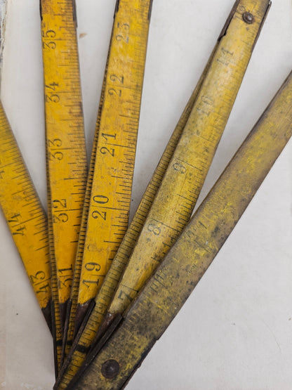 Vintage Wooden Folding Ruler