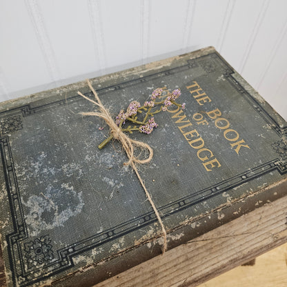 Book stack with twine