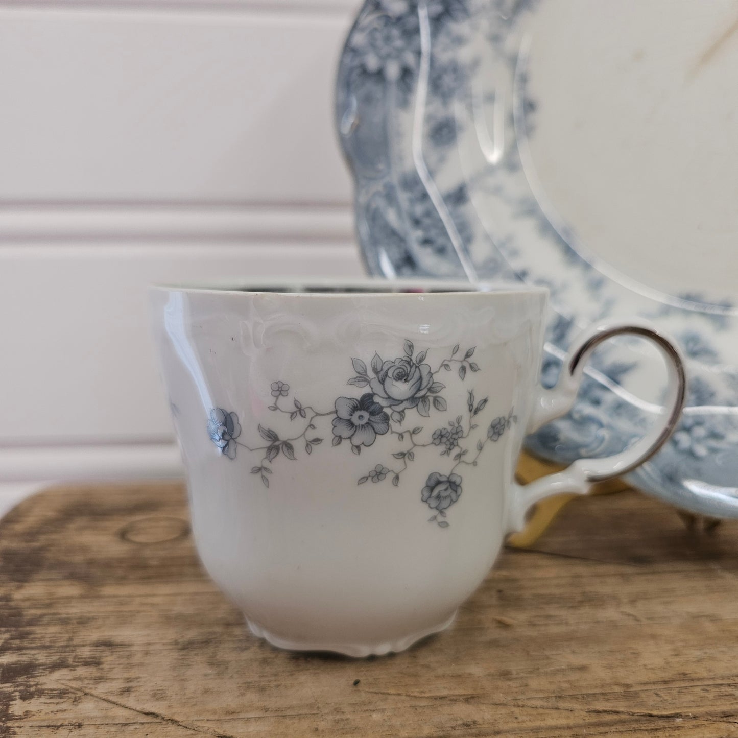 Johnson Bros, England plate (Crazed & stained) & Johann Haviland, Germany cup