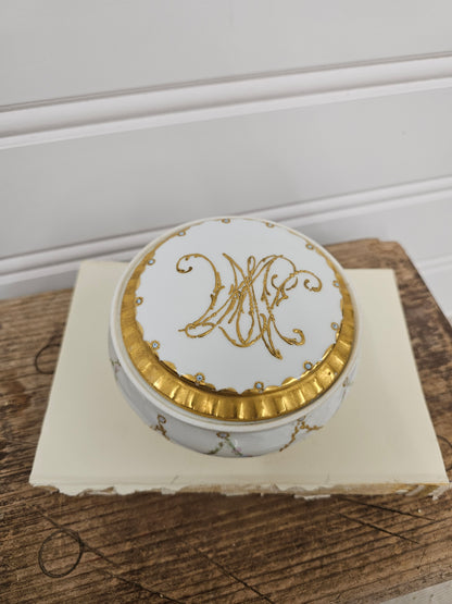 Limoges hand painted trinket dish