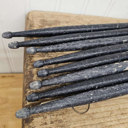 8 vintage black drumsticks