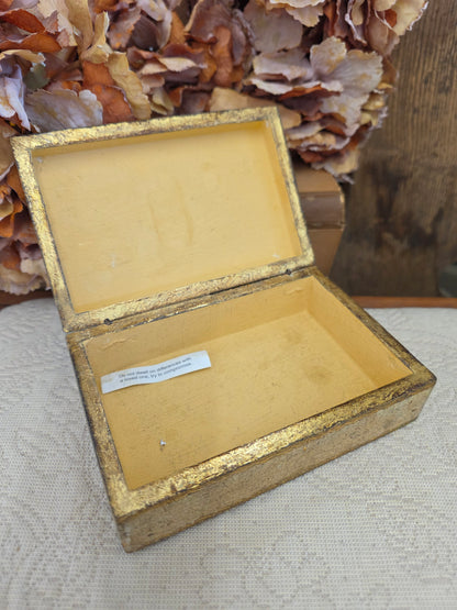 Vintage Italian Florentine Gold Trinket Box