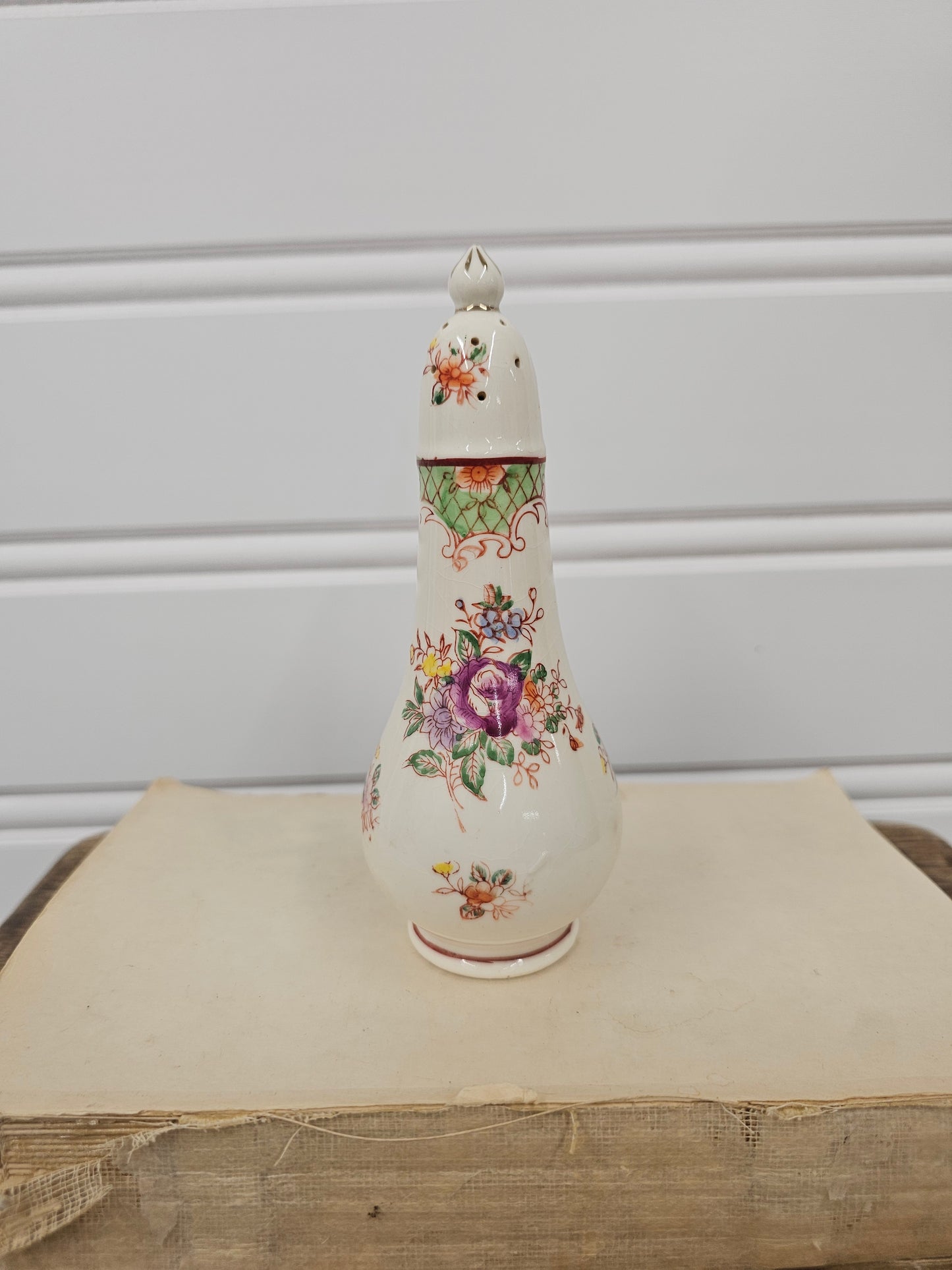 vintage floral sugar sifter made in Japan