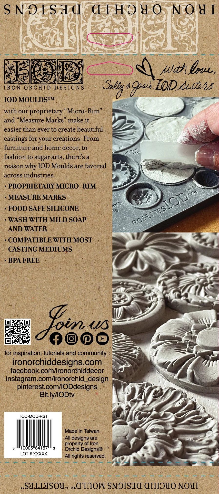 ROSETTES 6X10 IOD MOULDS