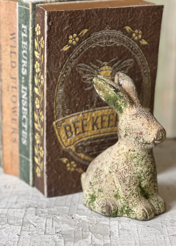 5.5" sitting mossy embossed Rabbit