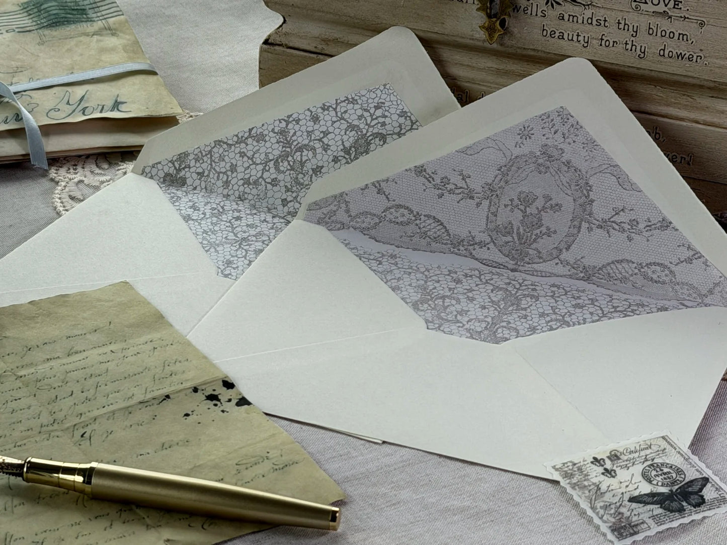 Vintage Lace 12 x 12 IOD stamp