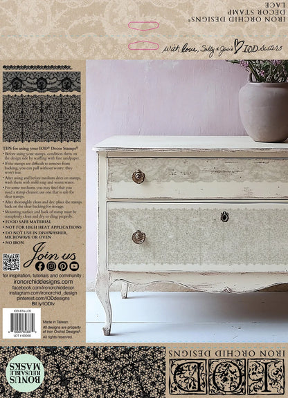 Vintage Lace 12 x 12 IOD stamp
